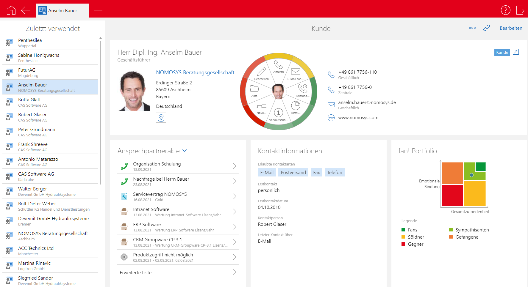 CRM im Vertrieb: 360°-Sicht auf Kontaktpersonen
