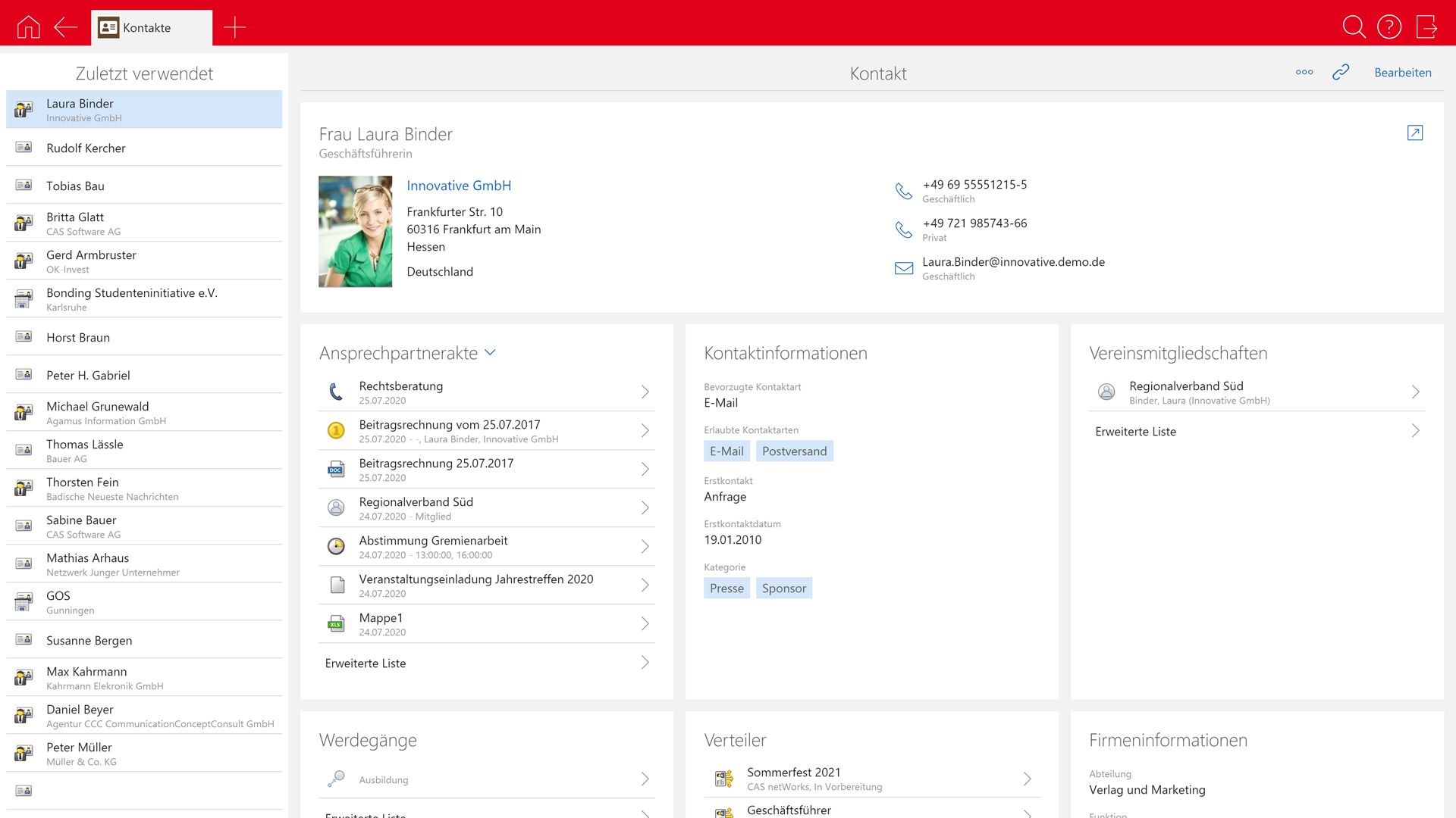 CRM für den öffentlichen Bereich: Adresse mit 360°-Akte