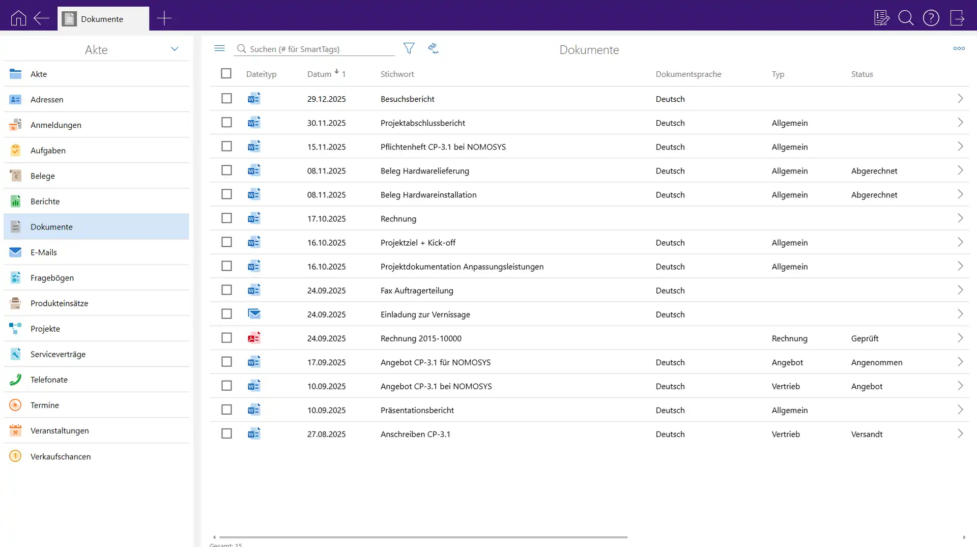Dokumentenmanagement in CAS genesisWorld