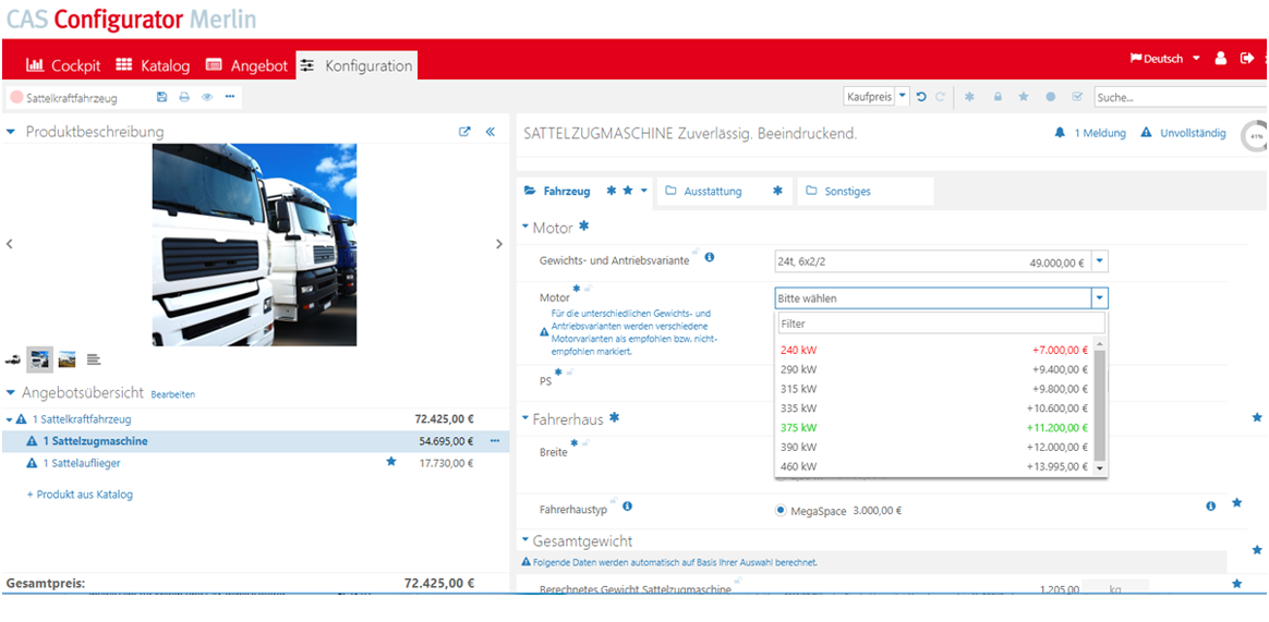 CRM für produzierende Unternehmen: Integrierter Produkt- und Angebotskonfigurator