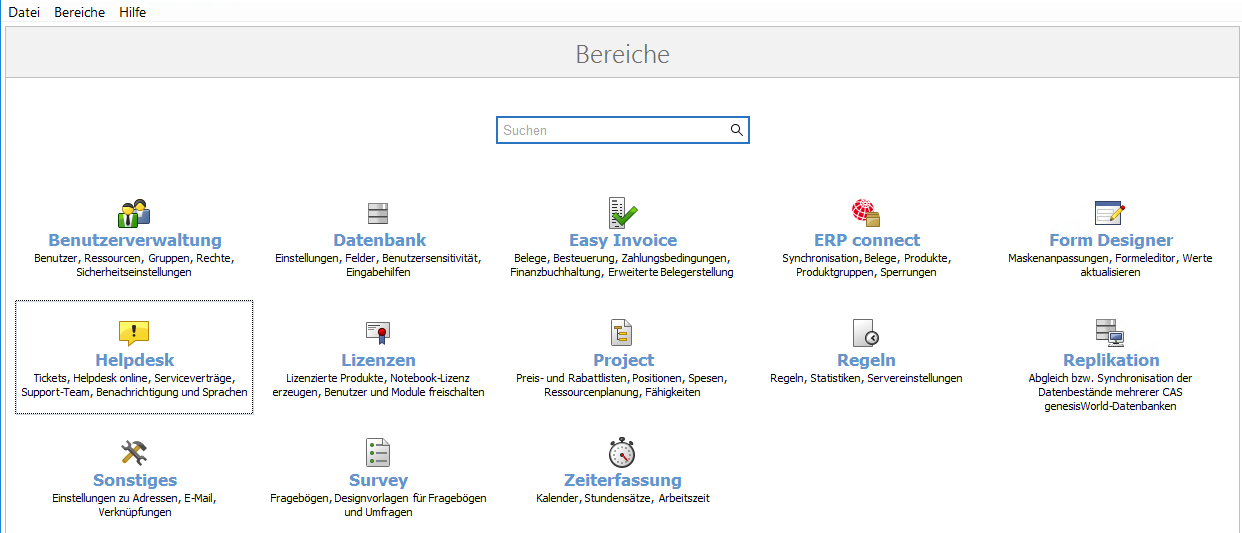 CRM anpassen: Managementkonsole