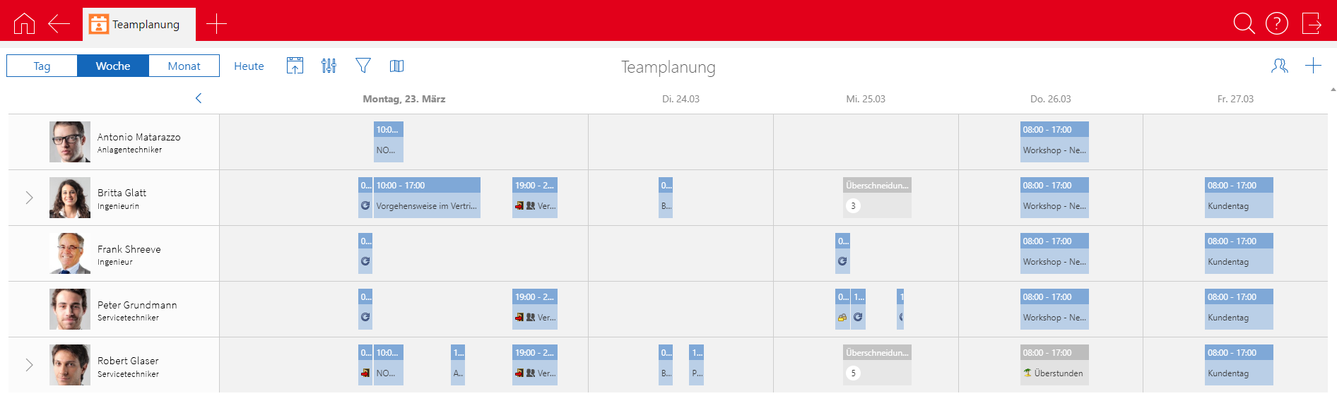 CRM für produzierende Unternehmen: Serviceeinsatzplanung