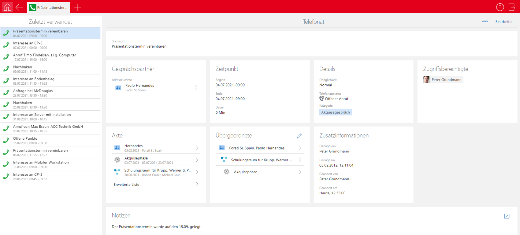 Adressmanagement: Telefonate direkt aus CAS genesisWorld